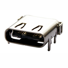 USB 3.1 Receptacle, Type C, Combo Thru Hole & Surface Mount Contacts, Thru Hole (Back) SMT (Front) Shell Legs