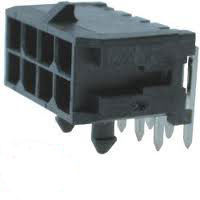 Power Connector; 3.00 mm Pitch; Right Angle; Double Row; Thru Hole with PCB Plastic Retention Tab - Snap Fit Type