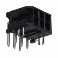 Power Connector; 3.00 mm Pitch; Right Angle; Double Row; Thru Hole with Press Fit Retention Clip