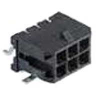 Power Connector; 3.00 mm Pitch; Right Angle; Double Row; Surface Mount, with Surface Mount Mounting Tab