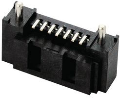 SATA, 7 Pin, Male, Vertical, Offset Mounting, Surface Mount