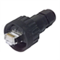 RJ45 Waterproof Cable, Screw Mount Type (Mating Cable for WR01 Panel Mount