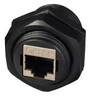 RJ45, Panel Mount Coupler, CAT 6, Rear Termination, IP67, Without Dust Cap