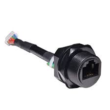 RJ45, Waterproof, Plastic Panel Mount, IP67, Pig Tail Plug termination