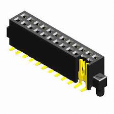 Receptacle Assembly, 1.27mm Pitch, Double Row, Surface Mount, Top Entry, 4.3mm Height, with Mounting Ears
